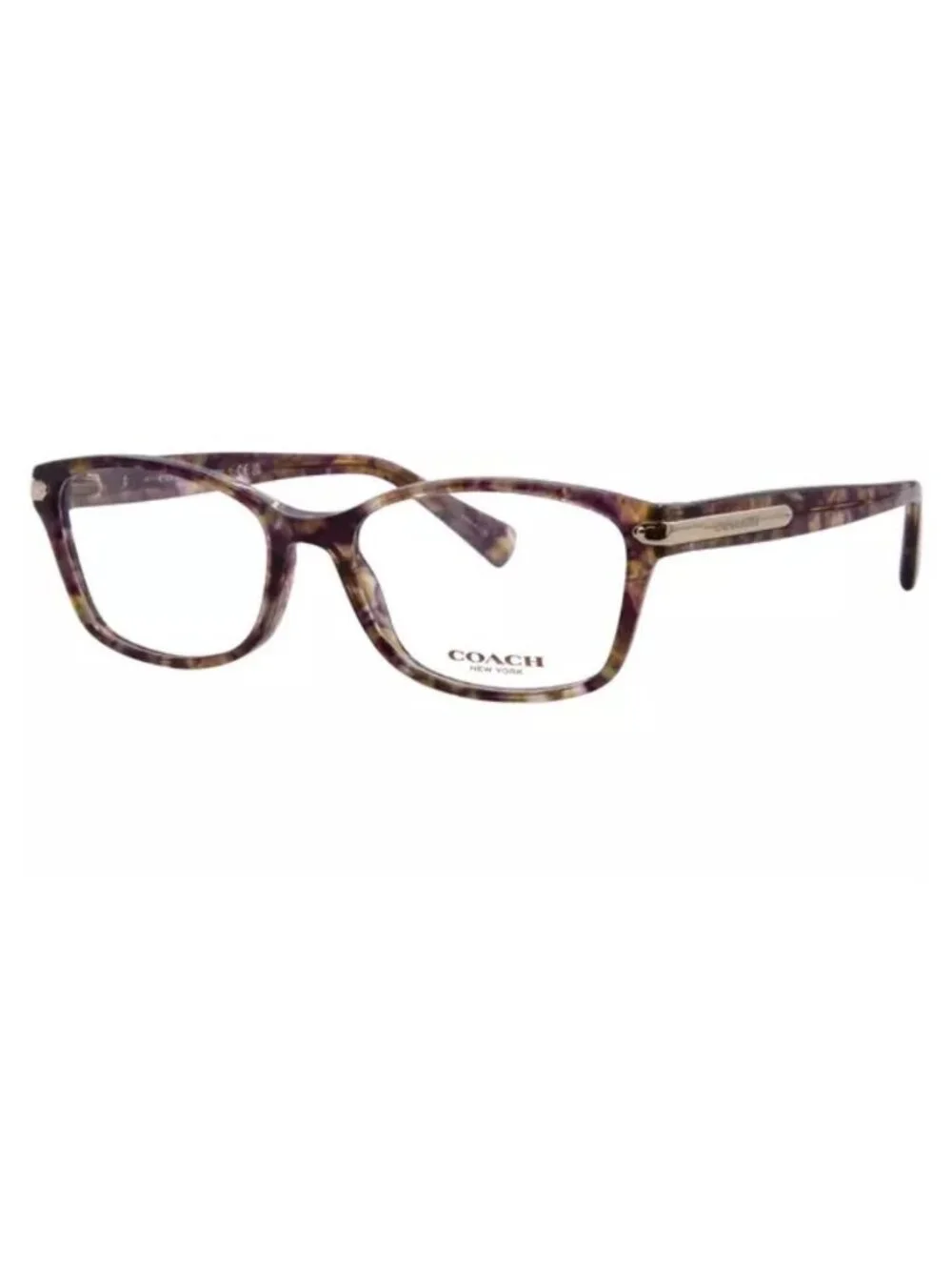 Coach HC6065 5287 Eyeglasses Frames Confetti Light Brown 51-17-135